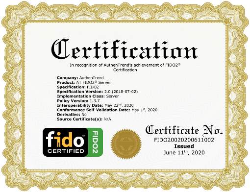 FIDO Server certification